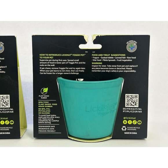 TWO LickiMat Yoggie Pots XS - XL For Dogs Reduce Stress & Boredom Entertain Pets - Picture 6 of 6